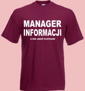 koszulka plotkarz manager informacji